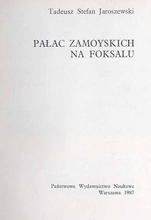 Seller image for Palac Zamoyskich na Foksalu for sale by POLIART Beata Kalke