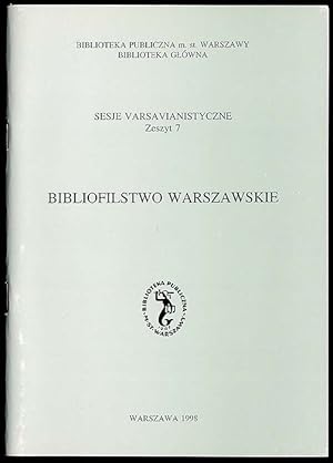 Immagine del venditore per Bibliofilstwo warszawskie venduto da POLIART Beata Kalke