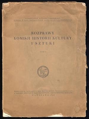 Seller image for Rozprawy Komisji Historii Kultury i Sztuki. T. 1 (1949) for sale by POLIART Beata Kalke