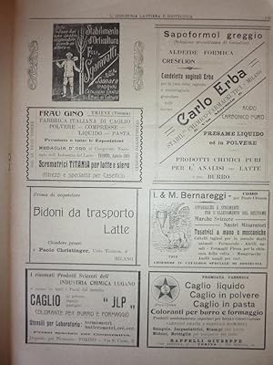 "Reggio Emilia, 1° Ottobre 1920 - L'INDUSTRIA LATTIERA E ZOOTECNICA ( L'INDUSTRIA DEL LATTE ). Or...