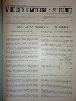 "Reggio Emilia, Settembre 1923 - L'INDUSTRIA LATTIERA E ZOOTECNICA ( L'INDUSTRIA DEL LATTE ). Org...