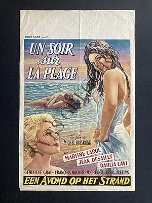 UN SOIR SUR LA PLAGE-FILM DE MICHEL BOISROND-1961-AFFICHE BELGE