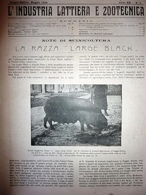 "Reggio Emilia, Maggio 1922 - L'INDUSTRIA LATTIERA E ZOOTECNICA ( L'INDUSTRIA DEL LATTE ). Organo...