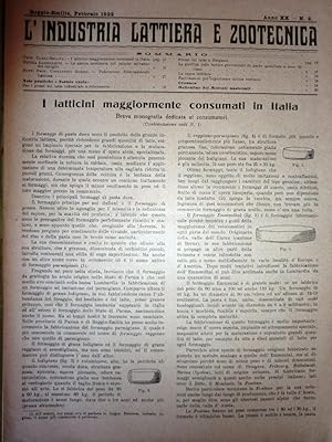 "Reggio Emilia, Febbraio 1922 - L'INDUSTRIA LATTIERA E ZOOTECNICA ( L'INDUSTRIA DEL LATTE ). Orga...