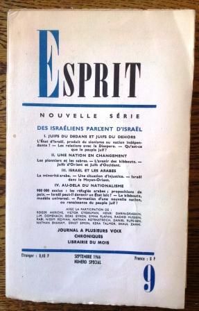 Esprit n°9 - Des Israéliens parlent d'Israël