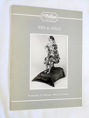 Toys and Dolls. 27 February 1991 Phillips Auction Catalogue. Catalog. Reduced P&P on this item.