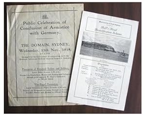 Two Original Pamphlets: Public Celebration of Conclusion of Armistice with Germany & Ball's Head ...