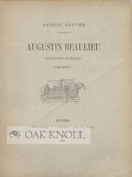 Bild des Verkufers fr AUGUSTIN BEAULIEU zum Verkauf von Oak Knoll Books, ABAA, ILAB