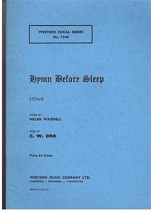 Hymn Before Sleep (The toil of day is ebbing), song with piano accompaniment. Western Vocal Serie...