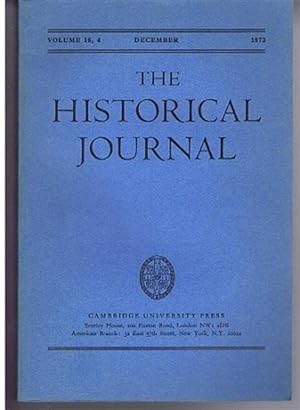 The Historical Journal, Vol. 16 (XVI), No. 4, December 1973