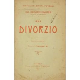 Bild des Verkufers fr Sul divorzio zum Verkauf von Libreria Antiquaria Giulio Cesare di Daniele Corradi