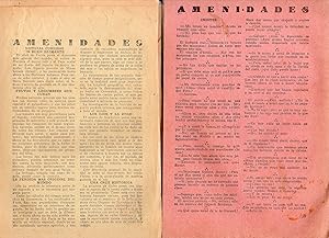 COLECCIÓN DE AMENIDADES. HOJAS DE CHISTES, NOTICIAS CURIOSAS. FORMATO CUARTILLA DE LOS AÑOS 30