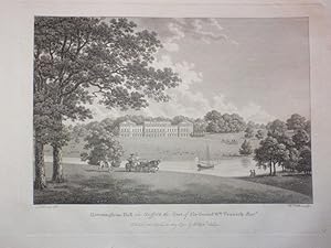 Original Antique Engraving Illustrating Heveningham Hall in Suffolk, the Seat of Sir Gerard Wm. V...