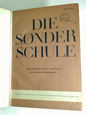 Die Sonderschule. - Jg. 5 / 1960, 1 - 6, Beilage (kompl., gebunden in 1 Bd.)
