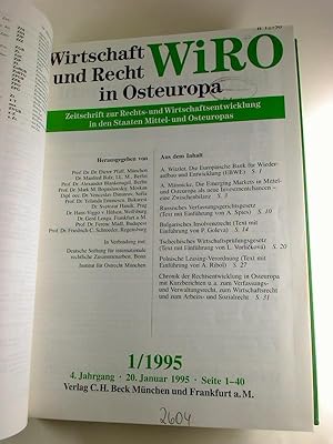 Wirtschaft und Recht in Osteuropa WiRO. - 4. Jg. / 1995 m. Beilage (gebunden in 1 Bd.)