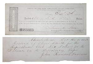Early Republican Party Receipts - 1854 & 1856
