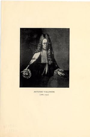 Bild des Verkufers fr Antonio vallisneri (May 3, 1661 - January 18, 1730) on the second centenary of his death "MAIMA PARVO TEMPORE MOLIMUR" (pp.58-68, 10 Fig., 1 Portrait). zum Verkauf von Antiq. F.-D. Shn - Medicusbooks.Com