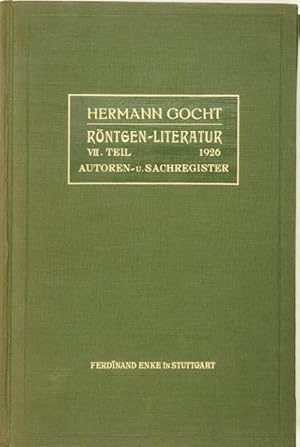 Die Röntgen-Literatur. Teil 7: 1926.