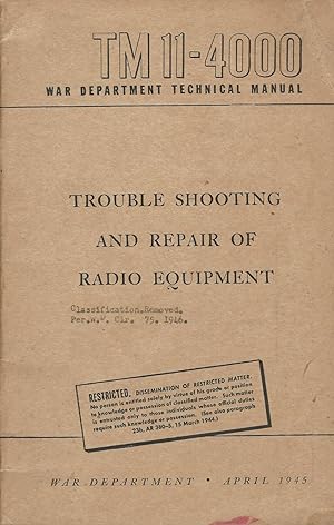 Trouble Shooting and Repair of Radio Equipment