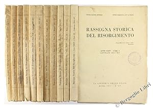 RASSEGNA STORICA DEL RISORGIMENTO. Annata completa 1937 (anno XXIV).: