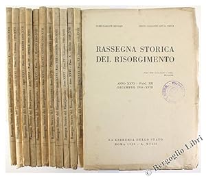 RASSEGNA STORICA DEL RISORGIMENTO. Annata completa 1939 (anno XXVI).: