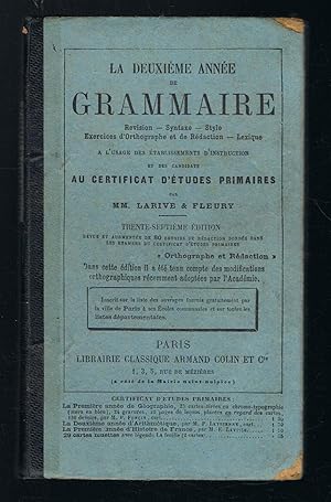 Seller image for LA DEUXIME ANNE DE GRAMMAIRE for sale by Librera Torren de Rueda