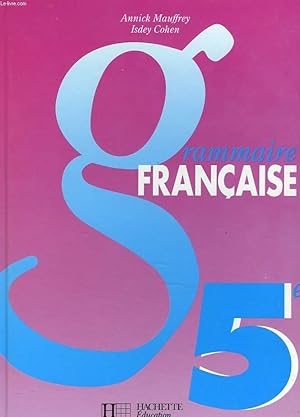 Image du vendeur pour GRAMMAIRE FRANCAISE 5e mis en vente par Le-Livre