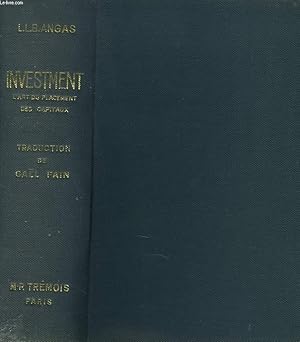 Seller image for INVESTMENT, L'ART DES PLACEMENTS for sale by Le-Livre