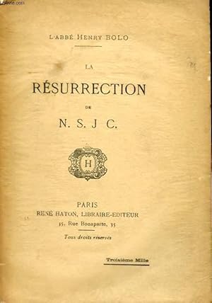 Bild des Verkufers fr LA RESURRECTION DE N. S. J. C. zum Verkauf von Le-Livre