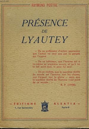 Bild des Verk�ufers f�r PRESENCE DE LYAUTEY zum Verkauf von Le-Livre