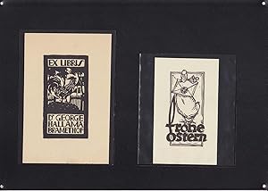 2 EX-LIBRIS DE: DR. GEORGE HALLAMA BRAMETHOF y FRONE OSTERN