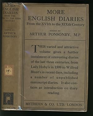 Image du vendeur pour More English Diaries from the XVI to the XIX Century mis en vente par Alphabet Bookshop (ABAC/ILAB)