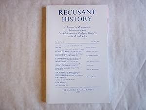 Seller image for Recusant History. A Journal of Research in Reformation and Post-Reformation Catholic History in the British Isles. Volume 28, No. 2. October 2006. for sale by Carmarthenshire Rare Books