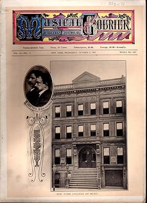 Seller image for Musical Courier; Volume LV, No. 15: October 9, 1907 for sale by Dorley House Books, Inc.