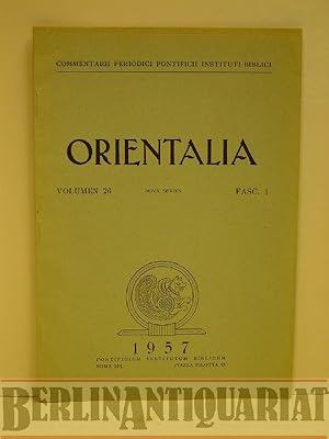 Bild des Verkufers fr Zur Bezeichnung des langen a in den Schreibweisen des Aramischen. Nuntii Personarum et Rerum. Auentitel: Orientalia, Volumen 26, Nova Series, Fasc. 1 zum Verkauf von BerlinAntiquariat, Karl-Heinz Than