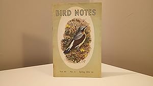 Image du vendeur pour Bird Notes Vol 30. No.2 Spring 1962 mis en vente par Jonathan P Vokes