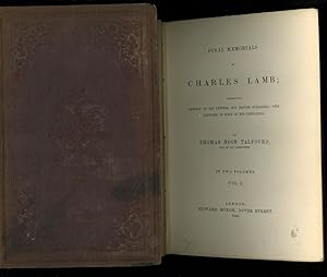 Bild des Verkufers fr Final Memorials of Charles Lamb zum Verkauf von Ken Spelman Books Ltd (ABA, ILAB, PBFA).