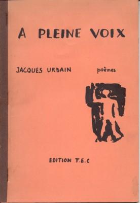 Bild des Verkufers fr A plene voix. Pomes. zum Verkauf von Galerie Joy Versandantiquariat  UG (haftungsbeschrnkt)