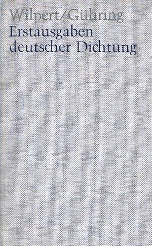 Seller image for Erstausgaben deutscher Dichtung: eine Bibliographie zur deutschen Literatur 1600-1960. for sale by Antiquariat Lcke, Einzelunternehmung
