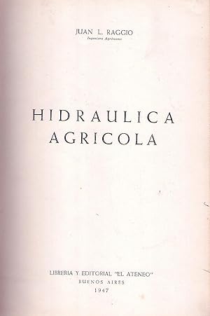 HIDRAULICA AGRICOLA