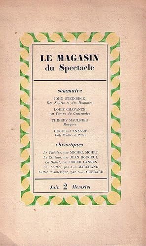 Imagen del vendedor de LE MAGASIN DU SPETACLE - No. 2, juin 1946 a la venta por Buenos Aires Libros