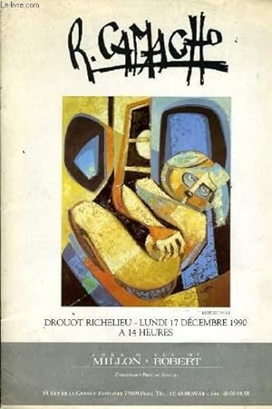 Seller image for CATALOGUE DE VENTE AUX ENCHERES : Ruben Camacho le lundi 17 dcembre 1990  l'htel Drouot for sale by Le-Livre