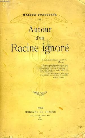 Seller image for AUTOUR D'UN RACINE IGNORE for sale by Le-Livre