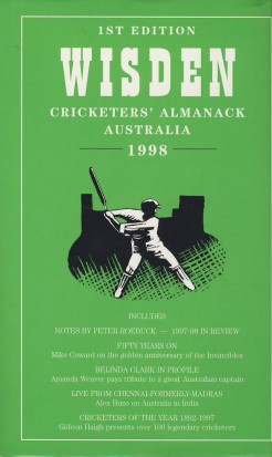 Seller image for WISDEN CRICKETERS' ALMANACK AUSTRALIA 1998 for sale by Sportspages