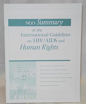 NGO summary of the international guidelines on HIV/AIDS and human rights
