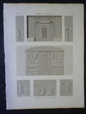 DESCRIPTION DE L'EGYPTE. Thèbes. Hypogées. Peintures et bas-reliefs coloriés. (ANTIQUITES, volume...