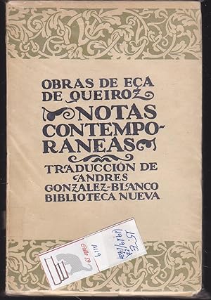 Seller image for NOTAS CONTEMPORANEAS for sale by CALLE 59  Libros
