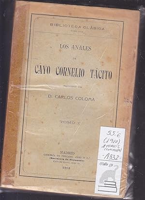 LOS ANALES Traducidos por Carlos Coloma (2 tomos-Obra coompleta)
