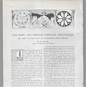 Seller image for The West And Certain Literary Discoveries Or How Fiction May Be Stranger Than Truth for sale by Legacy Books II