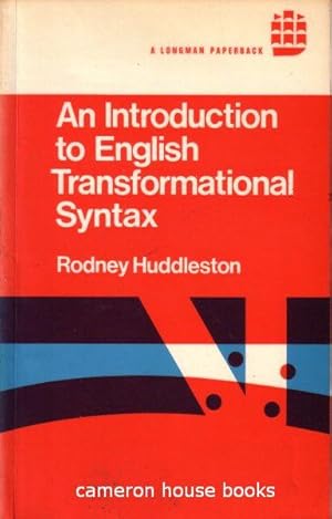 Imagen del vendedor de An Introduction to English Transformational Syntax a la venta por Cameron House Books